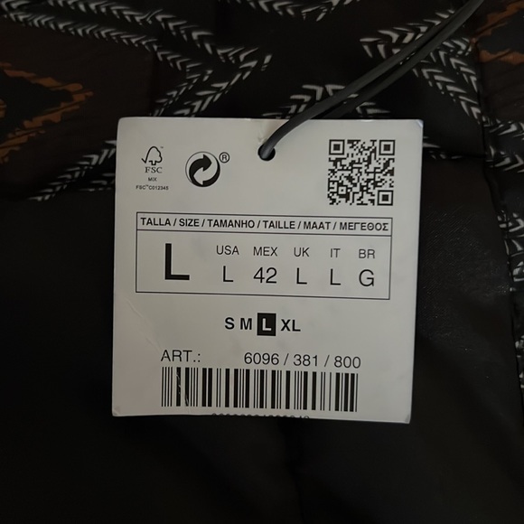 ZARA MAN COAT JACKET, SIZE LARGE - Picture 6 of 7